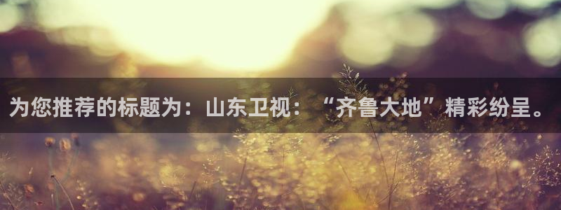 为您推荐的标题为：山东卫视：“齐鲁大地”精彩纷呈。